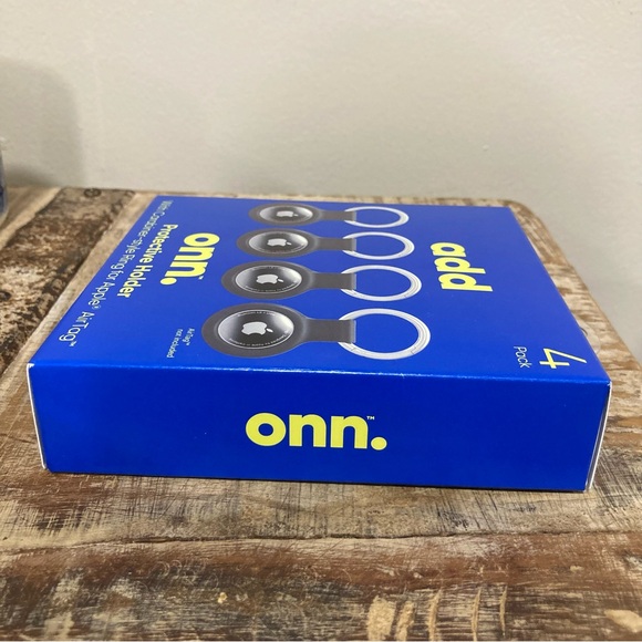 Onn Black Protective Holder for Apple AirTag Set of 4 - Picture 4 of 11